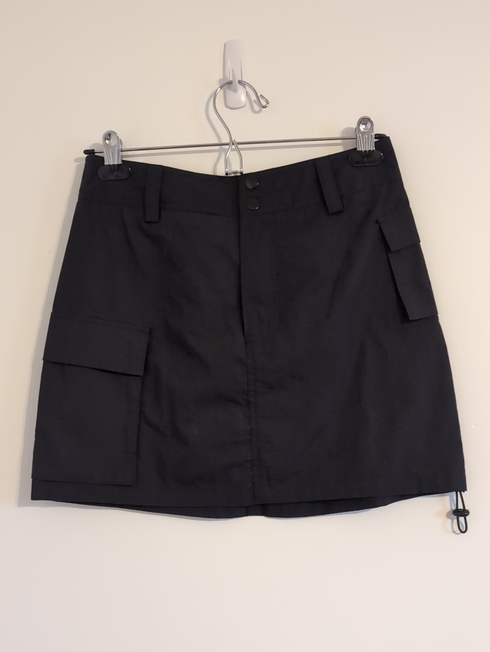 Ardene Black Cargo Mini Skort with Side Flap Pockets